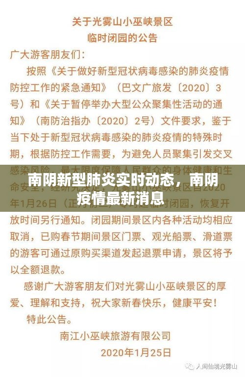 南阴新型肺炎实时动态,南阴疫情最新消息