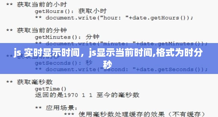 js 实时显示时间,js显示当前时间,格式为时分秒