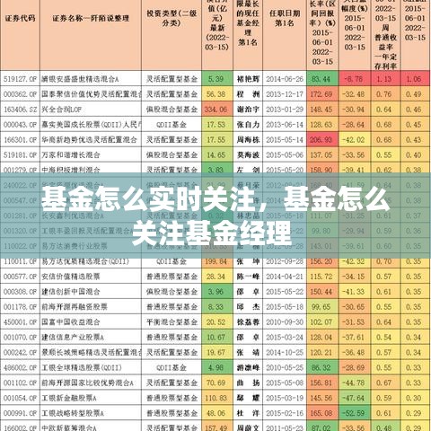 基金怎么实时关注,基金怎么关注基金经理
