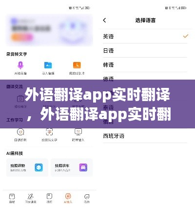 外语翻译app实时翻译,外语翻译app实时翻译软件
