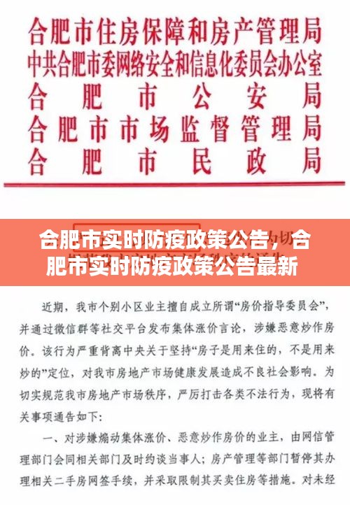 合肥市实时防疫政策公告,合肥市实时防疫政策公告最新