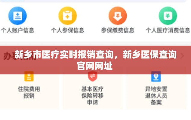 新乡市医疗实时报销查询,新乡医保查询官网网址