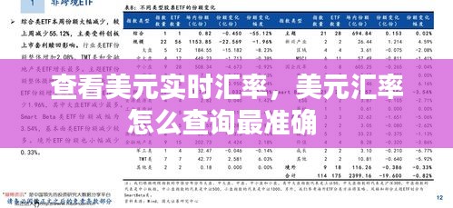 查看美元实时汇率,美元汇率怎么查询最准确