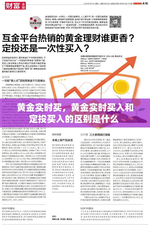 黄金实时买,黄金实时买入和定投买入的区别是什么