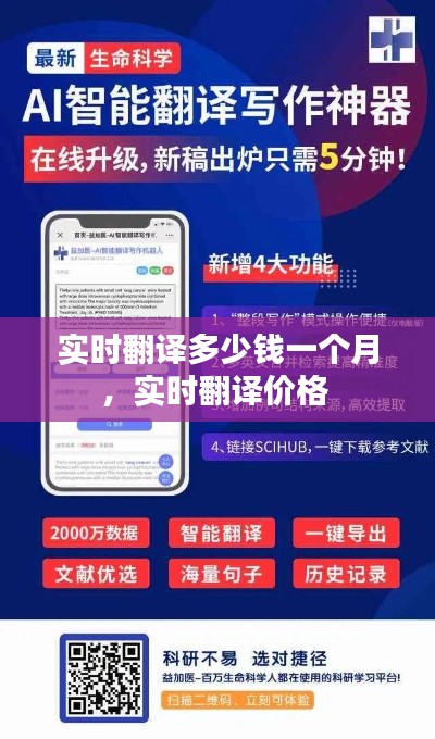 实时翻译多少钱一个月,实时翻译价格