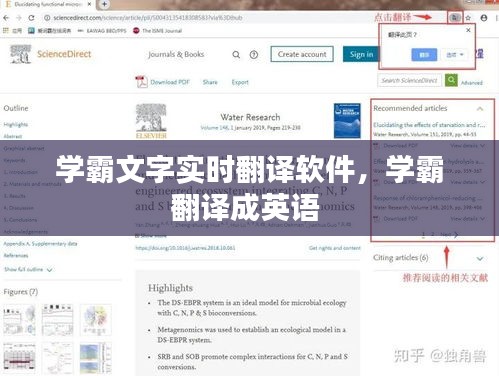 学霸文字实时翻译软件,学霸翻译成英语