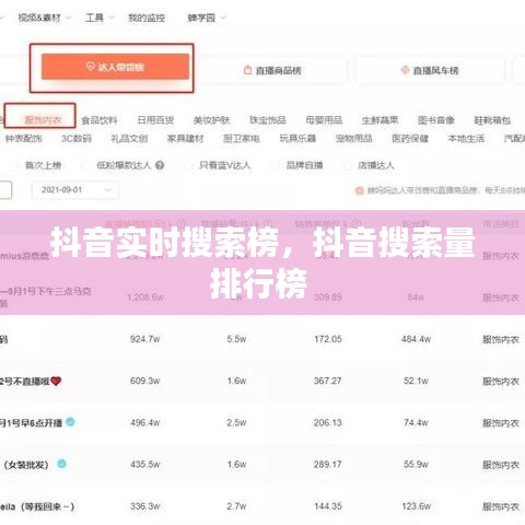 抖音实时搜索榜,抖音搜索量排行榜