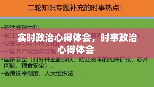 实时政治心得体会,时事政治心得体会