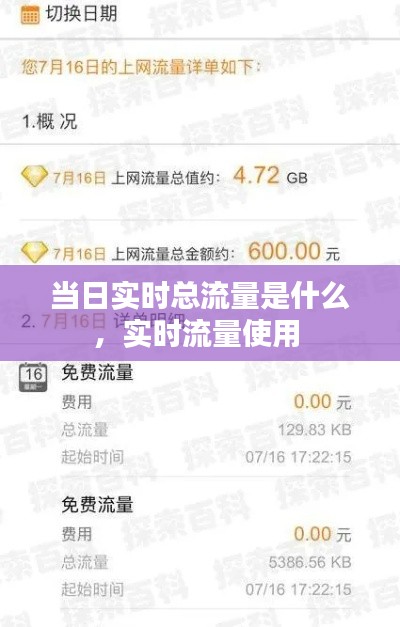 当日实时总流量是什么,实时流量使用