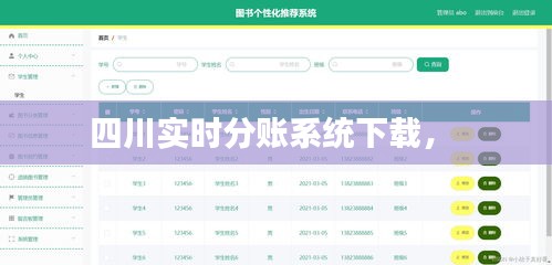 四川实时分账系统下载,