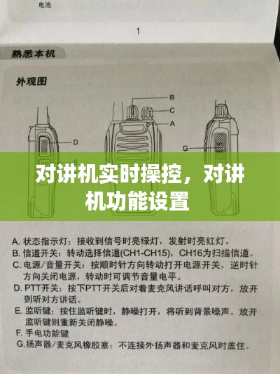 对讲机实时操控,对讲机功能设置