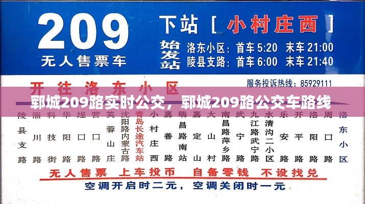 郓城209路实时公交,郓城209路公交车路线