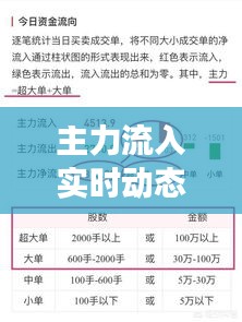 主力流入实时动态,主力流入流出可靠吗