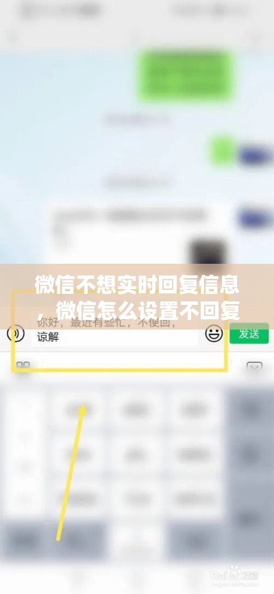 微信不想实时回复信息,微信怎么设置不回复信息