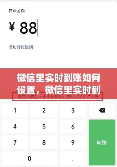 微信里实时到账如何设置,微信里实时到账如何设置密码