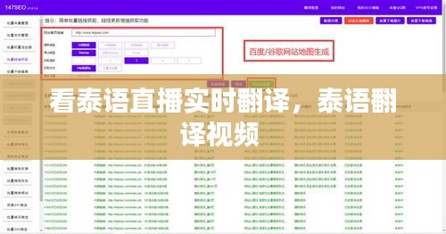 看泰语直播实时翻译,泰语翻译视频