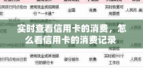 实时查看信用卡的消费,怎么看信用卡的消费记录