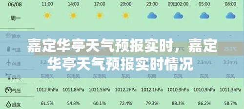 嘉定华亭天气预报实时,嘉定华亭天气预报实时情况