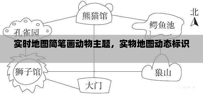 实时地图简笔画动物主题,实物地图动态标识