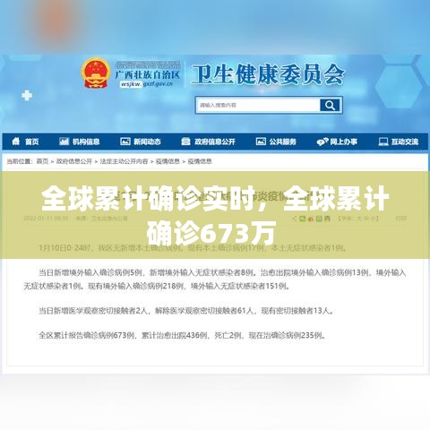全球累计确诊实时,全球累计确诊673万