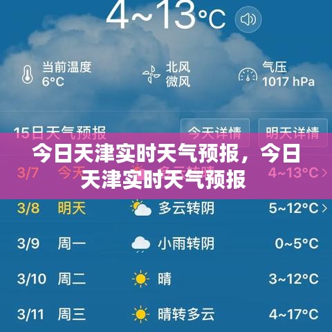 今日天津实时天气预报,今日天津实时天气预报