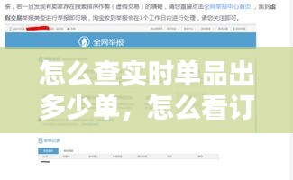 怎么查实时单品出多少单,怎么看订单是不是在前几百名