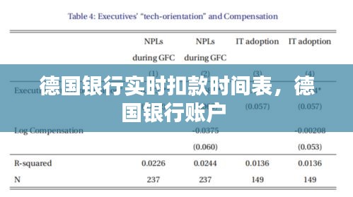 德国银行实时扣款时间表,德国银行账户