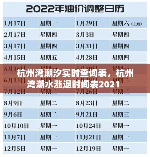 杭州湾潮汐实时查询表,杭州湾潮水涨退时间表2021