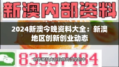 2024新澳今晚资料大全:新澳地区创新创业动态