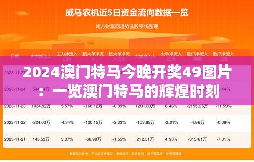 2024澳门特马今晚开奖49图片:一览澳门特马的辉煌时刻