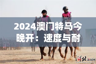 2024澳门特马今晚开:速度与耐力的完美演绎