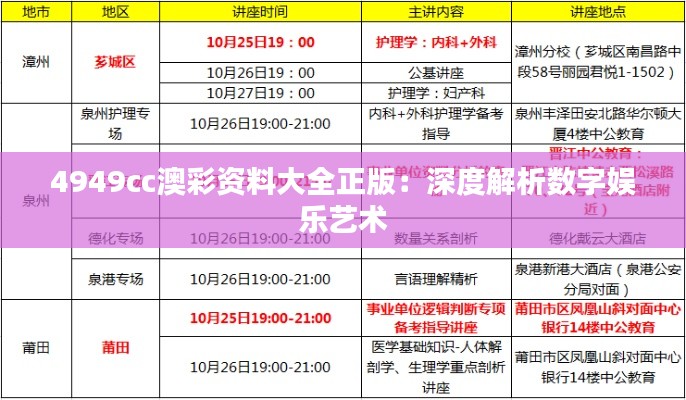 4949cc澳彩资料大全正版:深度解析数字娱乐艺术