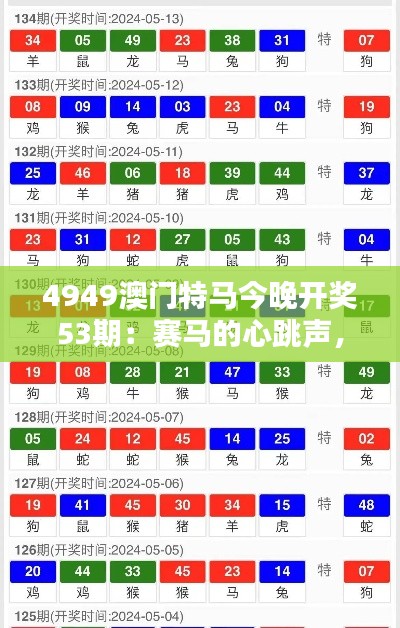 4949澳门特马今晚开奖53期:赛马的心跳声,53期特马的期待