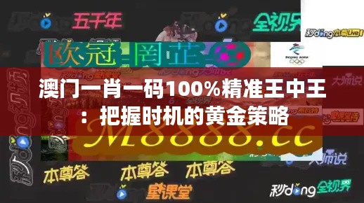 澳门一肖一码100%精准王中王:把握时机的黄金策略