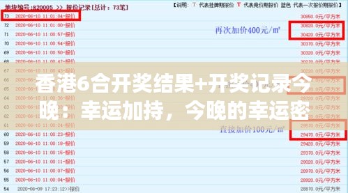 香港6合开奖结果+开奖记录今晚:幸运加持,今晚的幸运密码即将揭晓