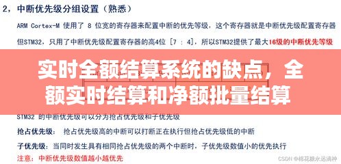 实时全额结算系统的缺点,全额实时结算和净额批量结算