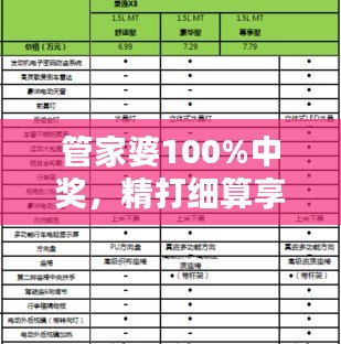 管家婆100%中奖,精打细算享优惠