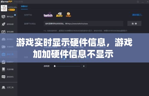 游戏实时显示硬件信息,游戏加加硬件信息不显示