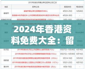 2024年香港资料免费大全:留学生活攻略全集