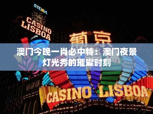 澳门今晚一肖必中特:澳门夜景灯光秀的璀璨时刻