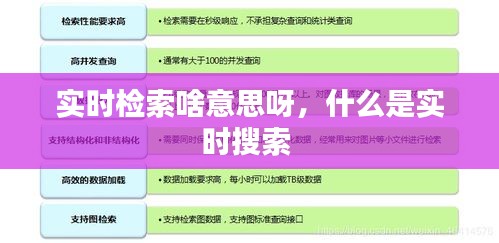 实时检索啥意思呀,什么是实时搜索