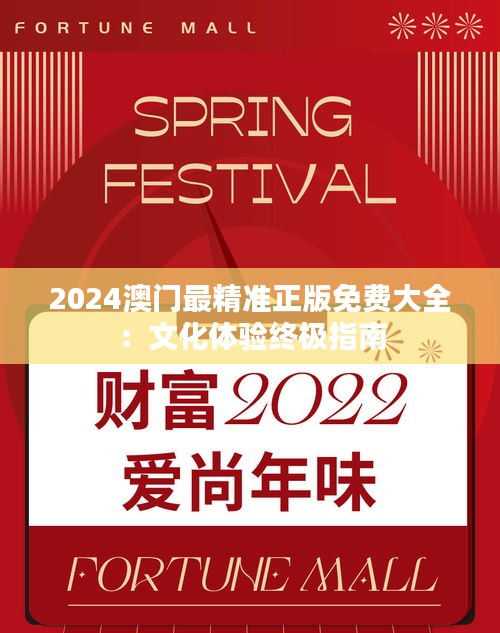 2024澳门最精准正版免费大全:文化体验终极指南