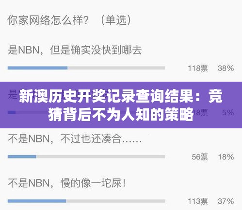 新澳历史开奖记录查询结果:竞猜背后不为人知的策略