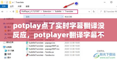 potplay点了实时字幕翻译没反应,potplayer翻译字幕不稳定