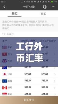 工行外币汇率实时查询,工行外汇牌价查询汇率