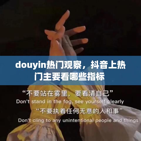 douyin热门观察,抖音上热门主要看哪些指标
