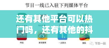还有其他平台可以热门吗,还有其他的抖音吗