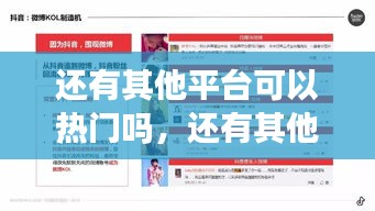 还有其他平台可以热门吗,还有其他的抖音吗