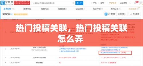 热门投稿关联,热门投稿关联怎么弄