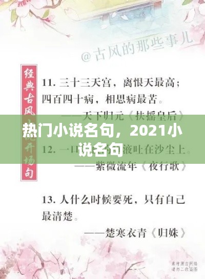 热门小说名句,2021小说名句